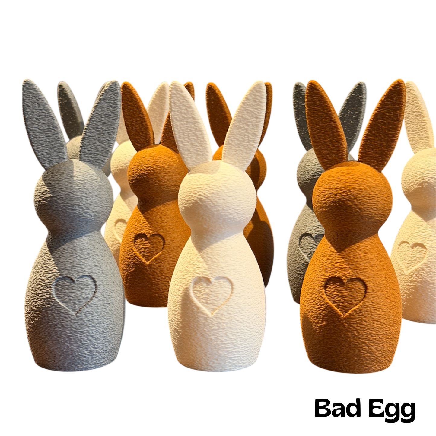 Bad Egg Heart Bunny — Still Waters Set of 3